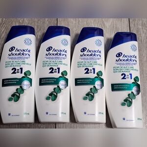 4 New Head & Shoulders 2-in-1 Itchy Scalp Care Dandruff Shampoo and Conditioner
